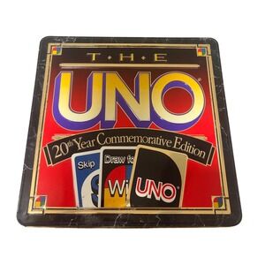 UNO 20th Year Commemorative Edition Collector Tin 1992 Card Game